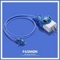 thumbnail image 3 of Protector de cargador de teléfono móvil, funda protectora de plástico antirotura para Cable de datos de dibujos animados para iPhone 12 13, color azul, 3 of 5