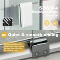 thumbnail image 3 of Sunrinx 56"-60" W x 72" H Semi-Frameless Double Sliding Shower Door with 1/4" Tempered Glass,Bypass Design for Walk-in Showers,Brushed Nickel, 3 of 11