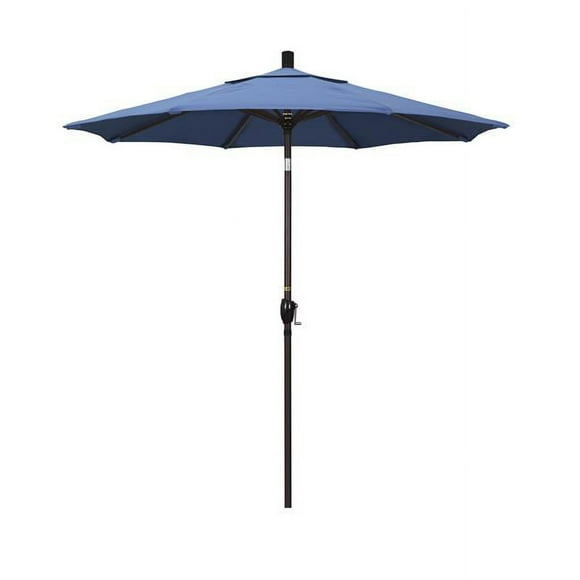 California Umbrella GSPT758117-SA26 7.5 ft. Fiberglass Market Umbrella Push Tilt Bronze-Pacifica-Capri