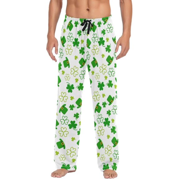 GZHJMY St. Patrick's Day Pajama Pants for Men, Lounge Pants Lightweight Men Pajama Bottoms with Drawstring Pockets, Christmas New Year Birthday Gifts, XX-Large