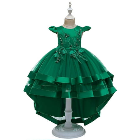 

XMMSWDLA Toddler Girl Clothes Children Dress Girl No Sleeve Princess Dress Embroidery Flower Tail Dress Skirt Tutu Skirt Net Gauze Dress Canonicals Discount Clearance