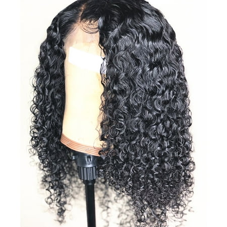 AISOM Bouncy Curly Lace Front Human Hair Wigs Brazilian Curly Lace Wigs Pre-plucked Hairline with Baby Hair,