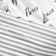 thumbnail image 3 of Lush Decor Paris Bonjour Reversible Cotton Throw Black/White Single 50X60, 3 of 4