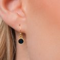 thumbnail image 3 of Gem Stone King 14K Yellow Gold Black Onyx Earrings for Women | 1.60 Cttw | Gemstone December Birthstone | Round 6MM, 3 of 6