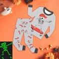 thumbnail image 2 of Leey-World Boys Girls Halloween Pajamas Kids Pajamas Holiday PJs Cotton Sleepwear Size 2T-12 Years(Grey,6-7 Years), 2 of 5