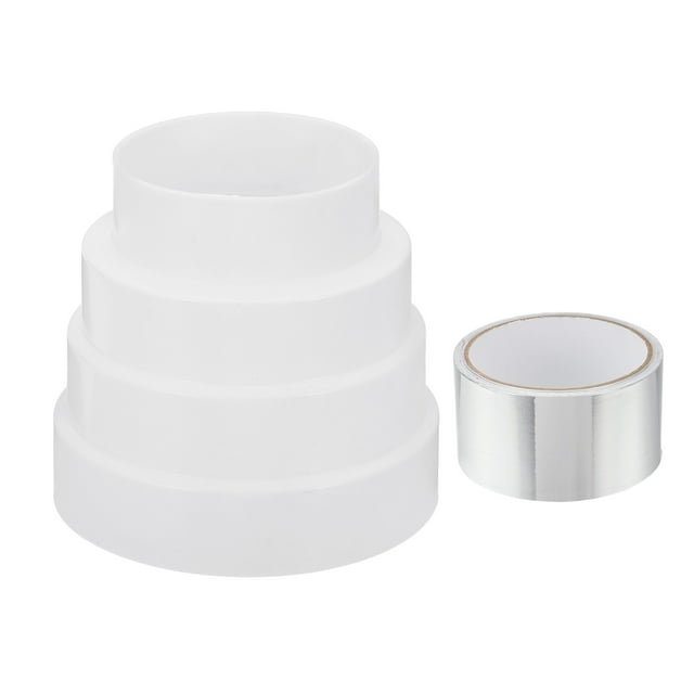 Uxcell 3" to 5" Duct Reducer Increaser Adapter, Plastic Ducting Connector White