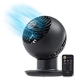 thumbnail image 2 of WOOZOO Compact Personal Oscillating Circulator Fan with Remote, Matte Black, 2 of 10