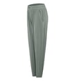 thumbnail image 3 of Plus Size Casual Pants for Womens High Waist Fashion Casual Solid Color Bow High Waist Wide Leg Casual Pants, 3 of 3