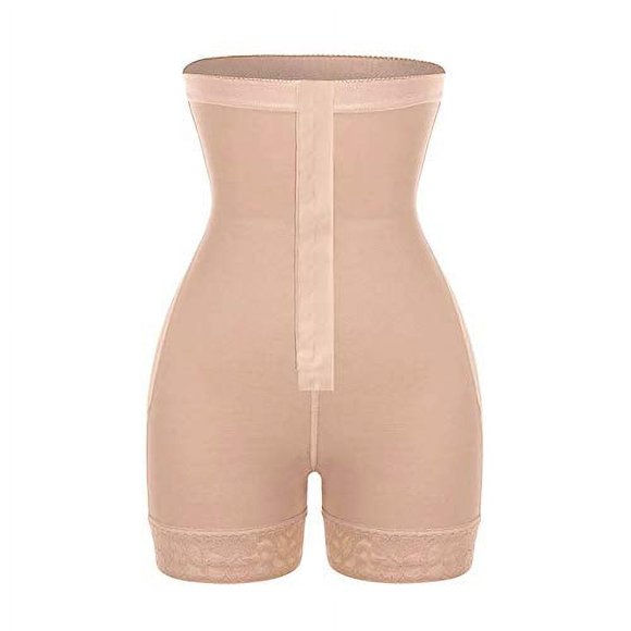 Crescentt Waist Trainer Shorts High Waist Butt Lifter Tummy Control Shorts - Shapewear Shorts for Women - Beige, X-Large