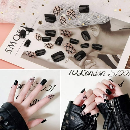 72pcs Fake Nails Set Manicure False Tips Full Cover Rhombus Ripple Window Artificial Starter Diy Kit With 6pcs File Sticks No Glue Canada - Diy Fake Nails No Kit 72pcs Fake Nails Set Manicure False Tips Full Cover Rhombus Ripple Window Artificial Starter Diy Kit With 6pcs File Sticks No Glue Canada - Diy Fake Nails No Kit