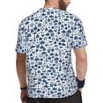 thumbnail image 2 of Wukai Seaside Primary Color Print Men's Short-Sleeved Mesh T-Shirt,Quick-Dry Short Sleeve Workout T-Shirt-4X-Large, 2 of 8