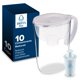 thumbnail image 1 of Jarra de filtro de agua Brita grande de 10 tazas, 1 filtro BritaPlus, uso diario, transparente (el paquete puede variar), 1 of 9