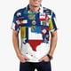 thumbnail image 1 of Balery The Map Of United States Camisa Polo de Hombre con Estampado, de Manga Corta y Tejido Medio, Camisa Tipo Golf Polo-Small, 1 of 6