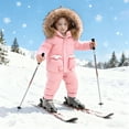 thumbnail image 2 of lnmuld Two Piece Outfits Insulated Kids Snowsuit Warm Winter Outdoor Gear for Cold Weather and Playful Adventures Size:5-6 Years, 2 of 9