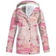thumbnail image 1 of Chaquetas y abrigos casuales con capucha de manga larga para mujer, chaqueta impermeable lisa para exteriores, impermeable con capucha de talla grande, abrigo cortavientos para mujer, 1 of 3