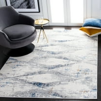 SAFAVIEH Amelia Amandy Geometric Area Rug, Ivory/Blue, 8' x 10'