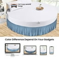 thumbnail image 4 of SGI Bedding Round Bed Skirt |Wrap Around Microfiber Bed Skirt | Fade Resistant, Wrinkle Free, Anti-static, Decorative, Extra Storage Space, Clutter-Free | 99" Diameter / 16" Drop, Mediterranean Blue, 4 of 8