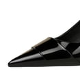 thumbnail image 4 of Women Pointed Toe Stiletto Sexy Pumps 6.5CM Patent Leather Wedding Evening Party, 4 of 6