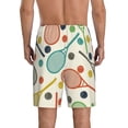 thumbnail image 3 of Gaeub Racket and Tennis Ball Printed Men's Short Pajama Pants, Lightweight Lounge & Sleep Bottoms Keep You Cool - X-Large, 3 of 9