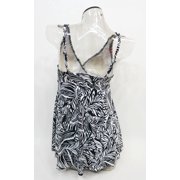 Croft & Barrow Topical Leaf Tummy Control Slimmer One-Piece Swimdress Womens 6