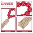 thumbnail image 3 of FRCOLOR Red Wooden Beads Napkin Holder for Table Setting Housewarming present, 3 of 8