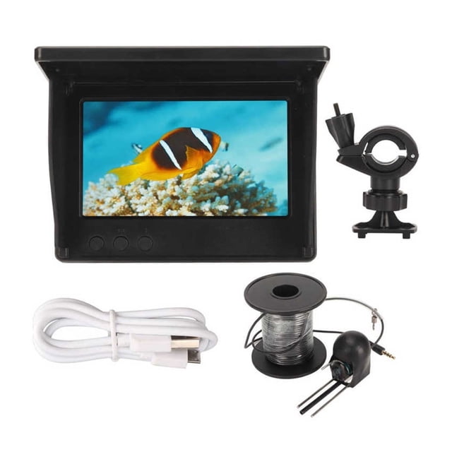 Underwater Visual Fish Finder HD 4.3in LCD Display 100cd TN Screen Depth Temperature Sensing Underwater Fishing Camera ,Night Vision & Waterproof Design