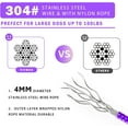 thumbnail image 2 of HaiYUAN Dog Tie Out Cable Chains for Yard and Outside for Heavy Duty Dogs Up to 100lbs Purple, 2 of 9