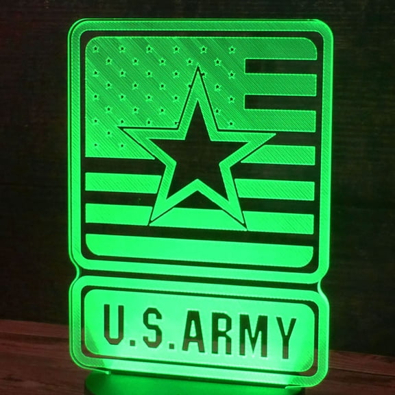 US Army 3D Acrylic for LED Lamp Base (Acrylic Only. Base Not Included)
