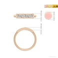 thumbnail image 5 of ANGARA Natural Pave Set Diamond Bar Ring with Milgrain in 14K Rose Gold for Women (Size-3mm| Color-I-J| Clarity-I1-I2) | April Birthstone, Anniversary, Jewelry Gift for Women | Natural Diamond Ring, 5 of 9