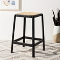 thumbnail image 4 of Safavieh Silus Coastal Backless Wood and Beech Stools, Black/Natural, 4 of 5