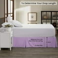 thumbnail image 4 of Dee's Collection Magic Bed Skirt 13 Inch Drop Length 100% Microfiber Fabric Pleated Split Corners (RV King-Lavender), 4 of 7