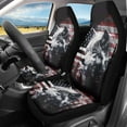 thumbnail image 2 of Yuyamidu USA Flag Car Seat Covers for Front Seats Wolf Bucket Seat Covers Universal Fit for SUV Truck Sedan Front Seat Cover, 2 PCS Set, 2 of 7