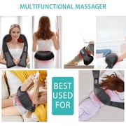 ZENART Shiatsu Shoulder Back and Neck Massager with Heat, Electric Deep Tissue Kneading Massage Pillow, Black