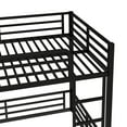 thumbnail image 6 of Bed Frame Metal Bunk Bed, Full XL over Full XL Floor Bunk Bed Frame,Heavy-Duty Bunk Bed for , Teens, Adults, Noise-reduced Design, Black,Platform Bed Frame, 6 of 14