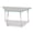 Gray/Coastal Blue, variant on Trapezoid Activity Tables - 30" X 60", E-height - Freckled Gray/Key Lime/Gray