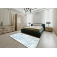 thumbnail image 5 of Ahgly Company Machine Washable Indoor Round Contemporary Lavender Blue Area Rugs, 4' Round, 5 of 7