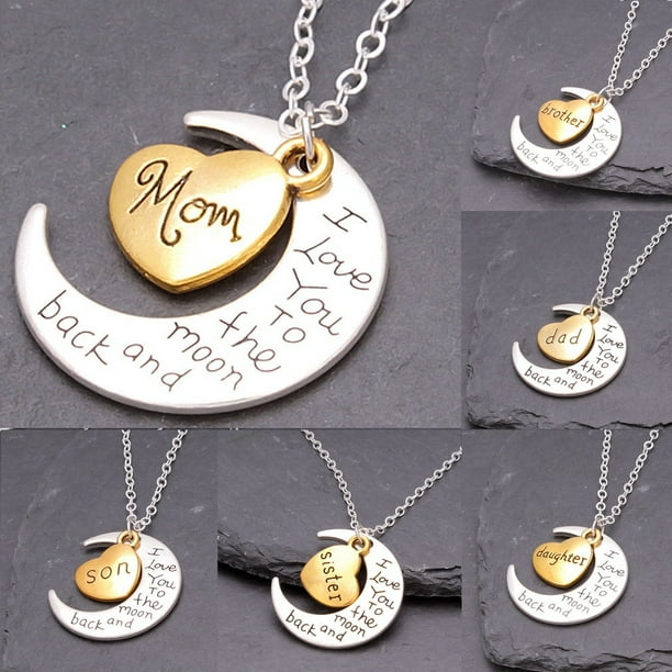 Meihuida Us Best Gifts For Family I Love You To The Moon And Back Pendant Necklace New Walmart Com Walmart Com