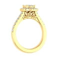 thumbnail image 2 of 1/2 Carat Cushion Shape Halo Diamond Engagement Ring in 10K Yellow Gold - IGI Certified (Ring Size 10), 2 of 4