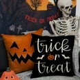 thumbnail image 2 of Halloween Pillow Covers 18x18 Set of 4 Halloween Decor Grimace Pumpkins Trick or Treat Halloween Decorative Pillow Covers for Home Sofa Chair 003A, 2 of 6