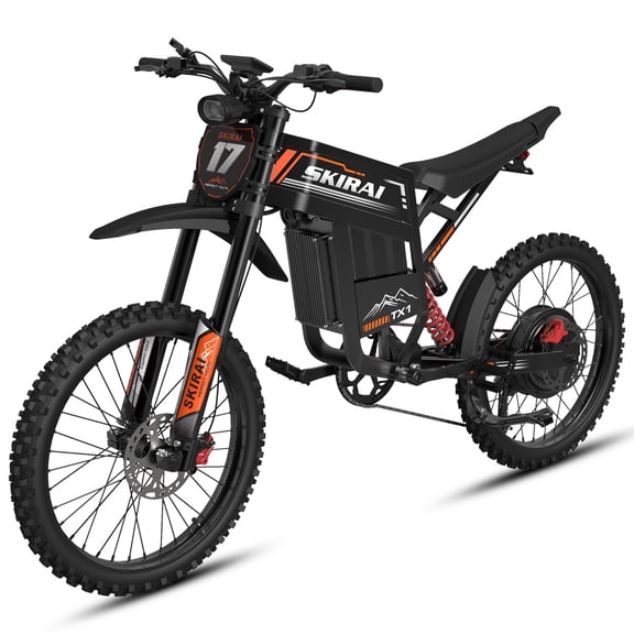 Electric Dirt Bike for Adults，7000W Peak,45mph Max Speed,60V 30Ah Battery, 19'' Tires off-road Motorcycle