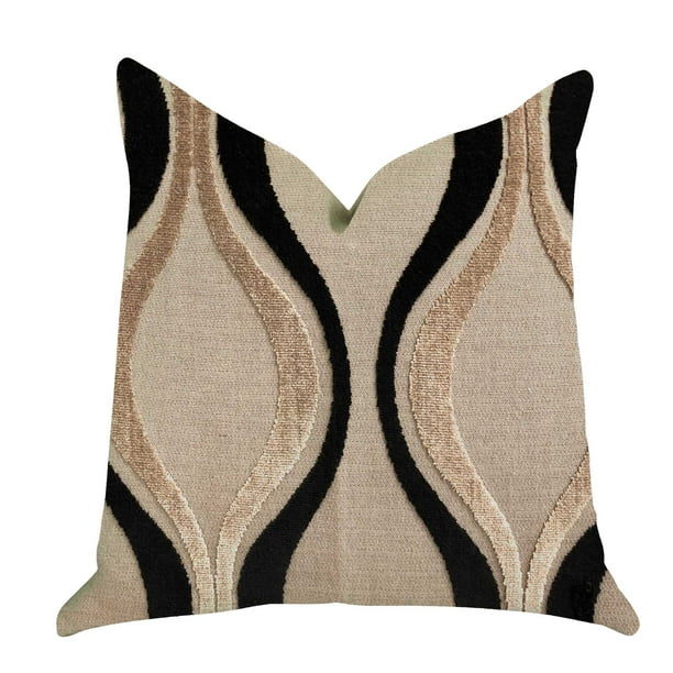 Luxury Throw Pillow in Brown and Black Tones 20in x 20in