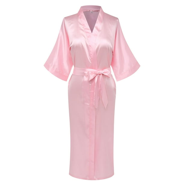 Silk Robes for Women Satin Long Kimono Robes Bridesmaid Wedding Party
