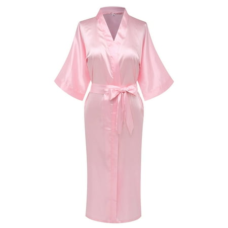 Silk Robes for Women Satin Long Kimono Robes Bridesmaid Wedding Party ...