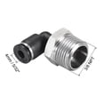 thumbnail image 2 of Accesorio de tubo de conexión Push to Connect Uxcell, codo macho de 4 mm de diámetro exterior del tubo x rosca NPT de 3/8, paquete de 3, 2 of 3