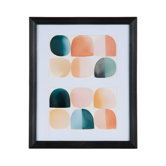 DesignOvation 8x10 Matted for (2) 4x6 Casual Black Decorative Tabletop Picture Frame