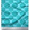 thumbnail image 1 of Soimoi Viscose Chiffon Fabric Floral Mandala Printed Fabric 1 Yard 42 Inch Wide, 1 of 3