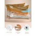 thumbnail image 2 of Orange Coastal Beach Pillow Cases Queen Size Set of 2, Smooth Satin Pillowcase for Hair and Skin, Summer Nautical Oil Painting Decorative Cooling Bed Pillow Covers with Zipper, 20x30 Inches, 2 of 5