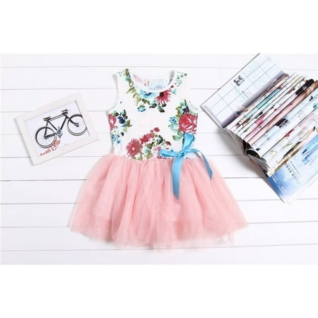 

Pageant Girls Baby Kids Toddler Flower Top Party Tutu Tulle Dress Skirt