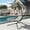 Gray-green, variant on SOLLED Hanging Chaise Lounge Swing Chair with Umbrella, 74.8"x45.3"x78.7" Curved Steel Hammock Lounger for Outdoor Indoor Patio Pool, 330 lbs Capacity,Gray