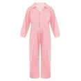 thumbnail image 4 of SiiRoh Boys Girls Jumpsuit Long Sleeve Cotton Coveralls Overalls for Kids Mechanic Uniform Dancewear Pink 16, 4 of 7